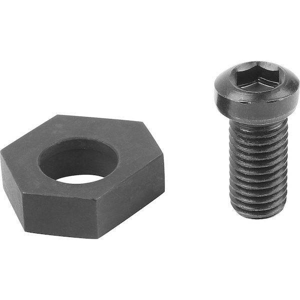 Chock Clamp Hexagon D=M12, Form:A Mild Steel, Variable